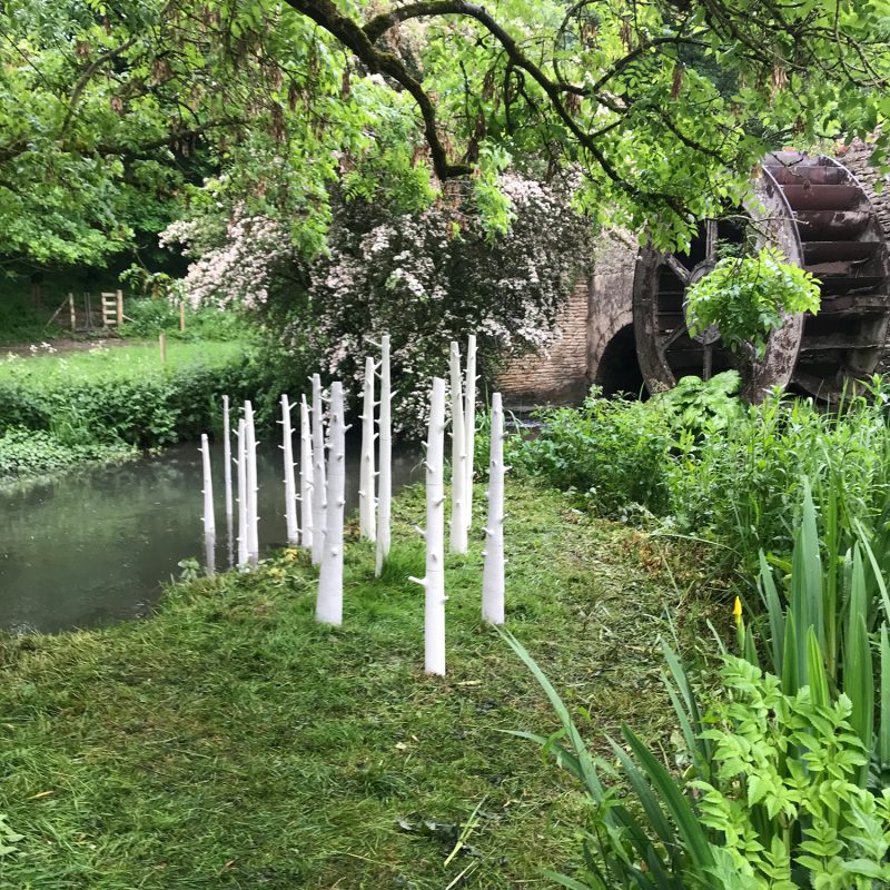 Trees sculpture installation by Elaine Bolt at Fresh Air Sculpture show 2019