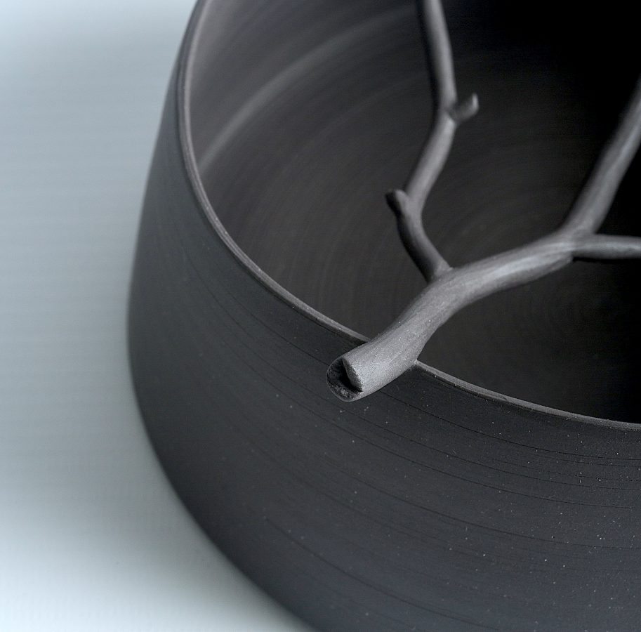 Elaine Bolt Ceramics - porcelain twig vessels (photography by Catherine Benson)