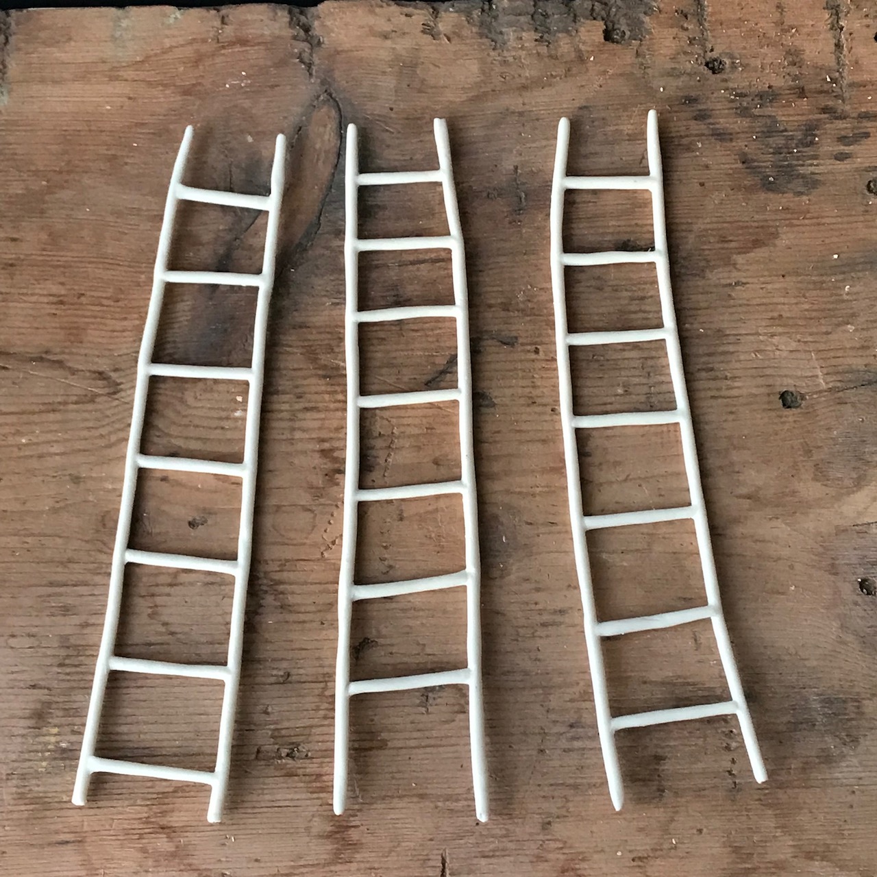 White porcelain ladders