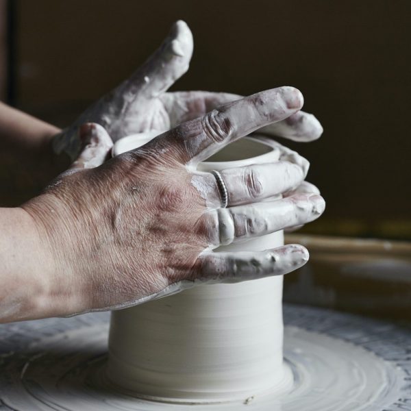 Elaine Sheppard Bolt throwing with porcelain - photography by Alun Callender