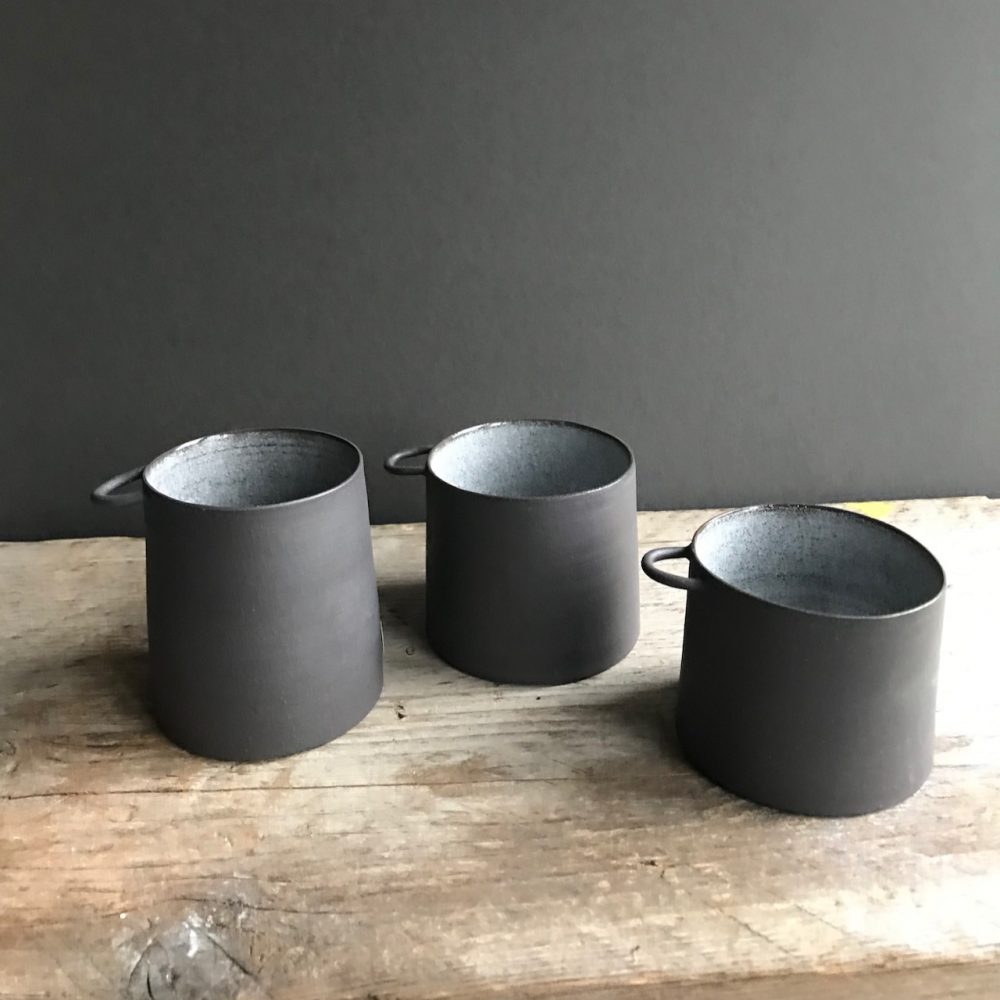 Espresso Macchiato flint black cups