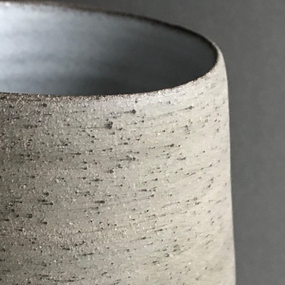 Yarn Cone vessel speckled brown (tall) - Image 5