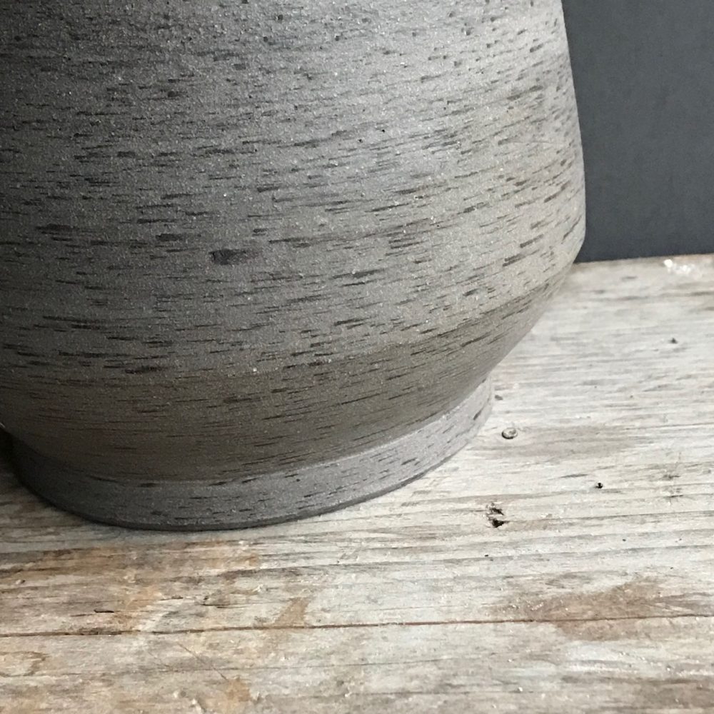 Yarn Cone vessel speckled brown (tall) - Image 3