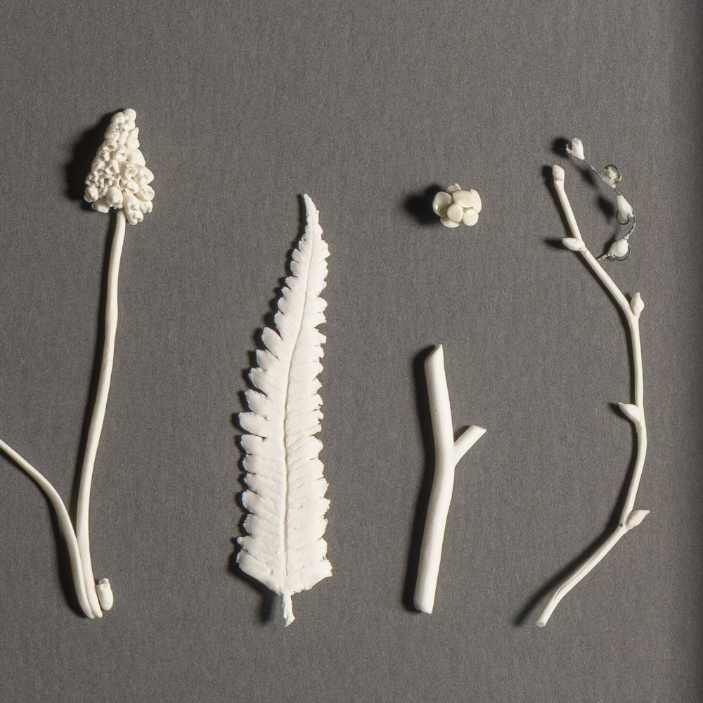 Elaine Sheppard Bolt wall piece 'White Muscari' detail