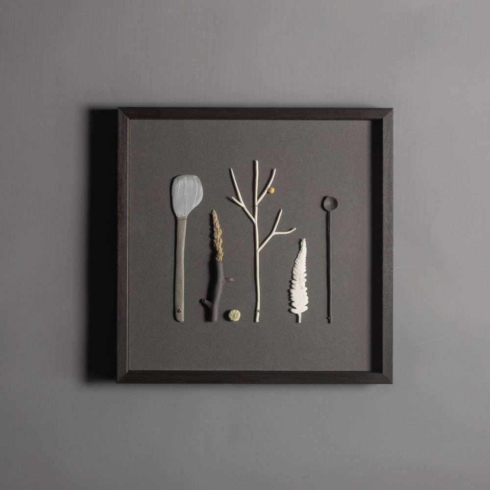 Elaine Sheppard Bolt ceramic wall piece Woodland Spoons