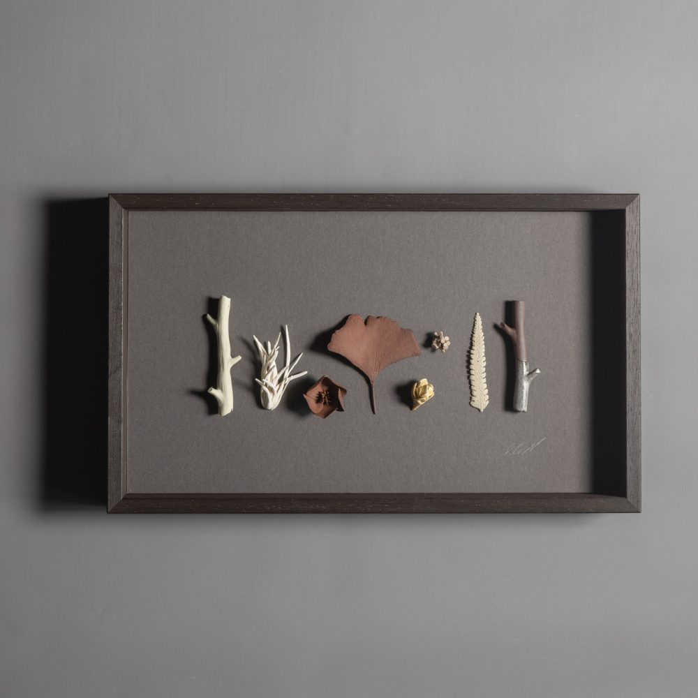 Elaine Sheppard Bolt ceramic wall piece 'Ginkgo Row'